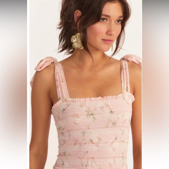 LoveShackFancy Norna Dress Ballet Pink Size Large LIKE NEW - Picture 5 of 11